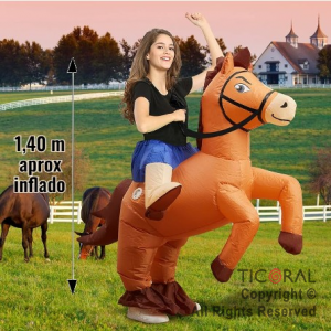 DISFRAZ INFLABLE CABALLO ADULTO 1,40 MT X 1